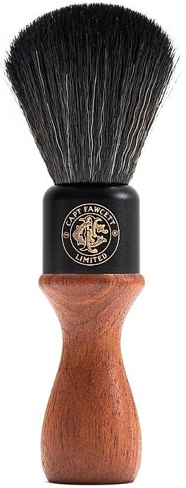 Wooden Shaving Brush, synthetic fiber - Captain Fawcett Wooden Handle Faux Fur Shaving Brush — photo N3