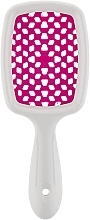 Hair Brush, white/fuchsia - Janeke Superbrush Small The Original — photo N3