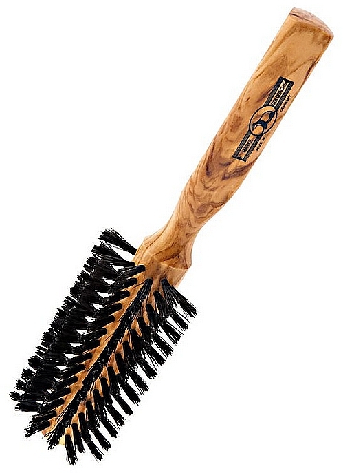 Blow Dry Brush, semi-circular, olive wood, 20.5 cm - Golddachs — photo N1