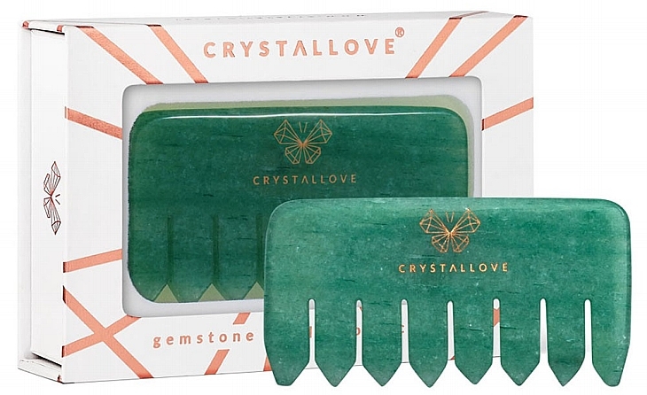 Massage Aventurine Comb - Crystallove Aventurine Comb — photo N2