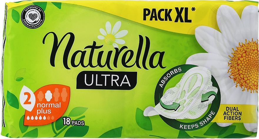 Pantiliners with Wings, 18pcs - Naturella Ultra Normal Plus — photo N1