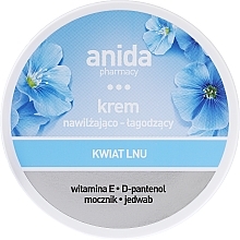 Fragrances, Perfumes, Cosmetics Moisturizing and Soothing Cream with Flax Extract - Anida Pharmacy Moisturizing & Soothing Cream