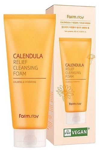 カレンデュラ配合のクレンジングフォーム - Farmstay Calendula Relief Cleansing Foam — photo N1