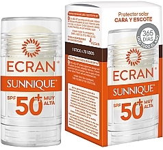 Fragrances, Perfumes, Cosmetics Sunscreen Face Stick - Ecran Sunnique Protector Solar Facial En Stick Spf50+
