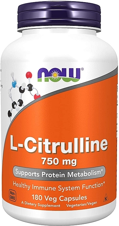 Dietary Supplement "L-Citrulline", 750 mg - Now Foods L-Citrulline Veg Capsules — photo N12