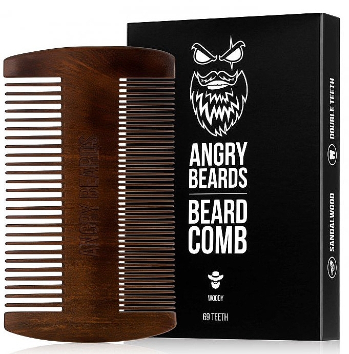 Wooden Beard Comb - Angry Beards Beard Comb — photo N3