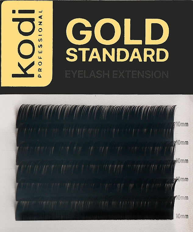 False Lashes Gold Standart C 0.07 (6 rows: 10 mm) - Kodi Professional — photo N1