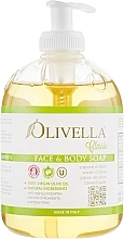 Liquid Face & Body Soap with Olive Oil - Olivella Face & Body Soap Olive — photo N1