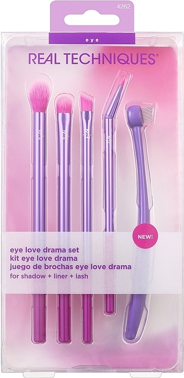 Eye Makeup Brush Set - Real Techniques Eye Love Drama Makeup Brush Set — photo N1