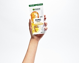 Anti-Fatigue Sheet Mask with High Concentration of Vitamin C - Garnier Skin Naturals — photo N6