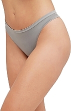 Seamless Thong "String Briefs Color", ultimate grey - Giulia — photo N5