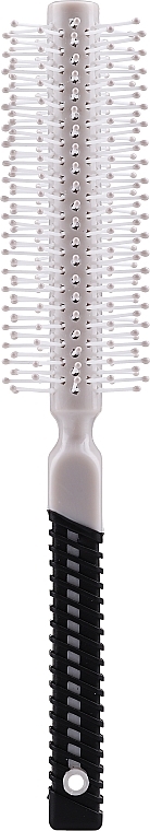 Round Hair Brush "Curler Brush 13/38", 9017, beige & black - Donegal — photo N1