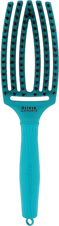 Hair Brush - Olivia Garden Finger Brush Combo Blue Lagoon — photo N1