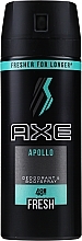 Apollo Deodorant for Men - Axe Apollo Deodorant Body Spray 48H Fresh — photo N2