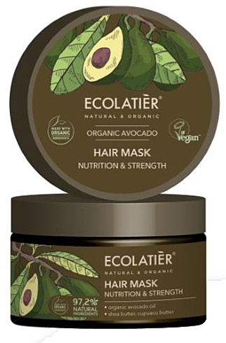 Hair Mask ʼNutrition and Strengthʼ - Ecolatier Organic Avocado Hair Mask — photo N1