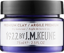 Fragrances, Perfumes, Cosmetics Dry Hair Styling Clay for Men 'Premium' - Keune 1922 Premium Clay Distilled For Men