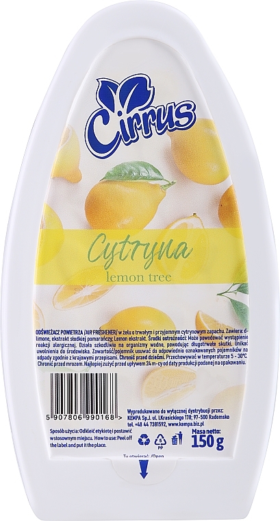 Lemon Tree Gel Air Freshener - Cirrus Lemon Tree — photo N1