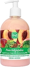 Fragrances, Perfumes, Cosmetics Liquid Cream Soap "Peach & Jojoba" - Bioton Cosmetics Active Fruits Peach & Jojoba Soap