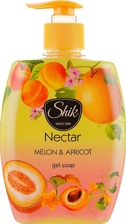 Liquid Gel Soap "Melon & Apricot", polymer bottle - Shik Nectar — photo N10