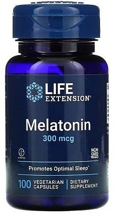 Melatonin Dietary Supplement, 300 mcg - Life Extension Melatonin 300 mcg — photo N1