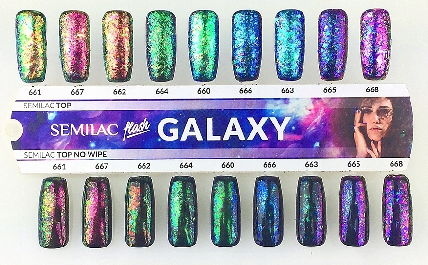 Nail Mirror Powder "Galaxy" - Semilac SemiFlash Galaxy — photo N7