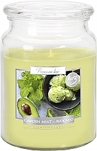 Premium Scented Candle in Jar 'Mint & Avocado' - Bispol Premium Line Aura Garden Mint & Avocado — photo N2