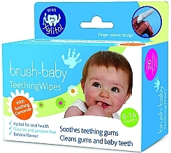Baby Teething Wipes with Xylitol & Chamomile - Brush-Baby Teething Wipes — photo N1