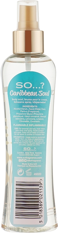 Body Spray - So…? Caribbean Soul Body Mist — photo N1