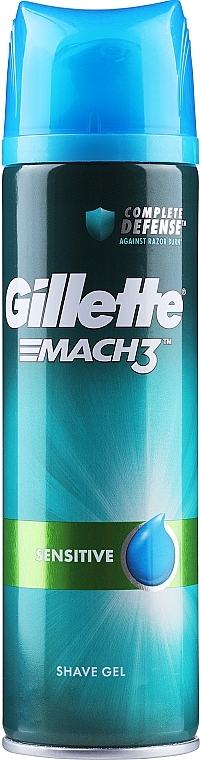 Shaving Gel for Extra Sensitive Skin - Gillette Mach3 Sensitive Shave Gel — photo N1