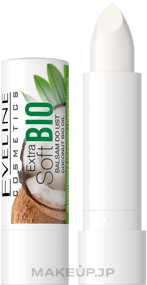Lip Balm "Coconut" - Eveline Cosmetics Extra Soft Bio Coconut Lip Balm — photo 4.5 g
