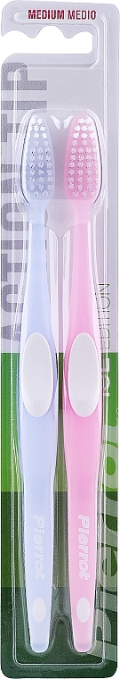 Toothbrush, medium, blue+pink - Pierrot Action Tip Medium — photo N1