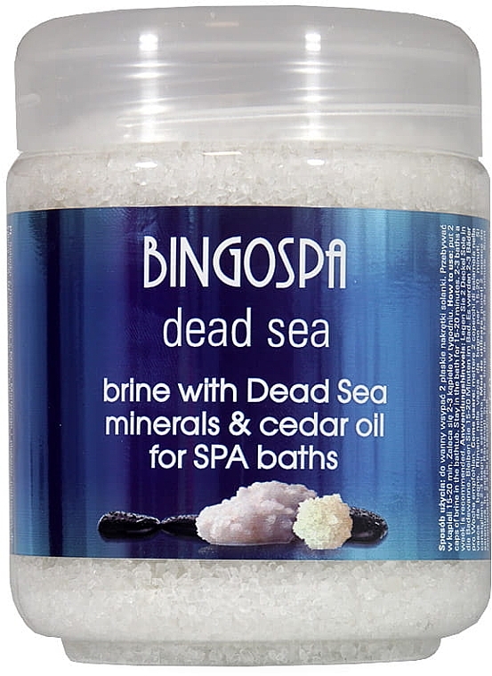 Soft Salt with Dead Sea Minerals and Cedar Oil - BingoSpa Brine With Dead Sea Minerals For SPA Baths With Cedar And Baobab Seed Oil — photo N5
