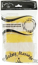 Polyester Massage Mitt & Back Strap, yellow - Balmy Naturel — photo N1