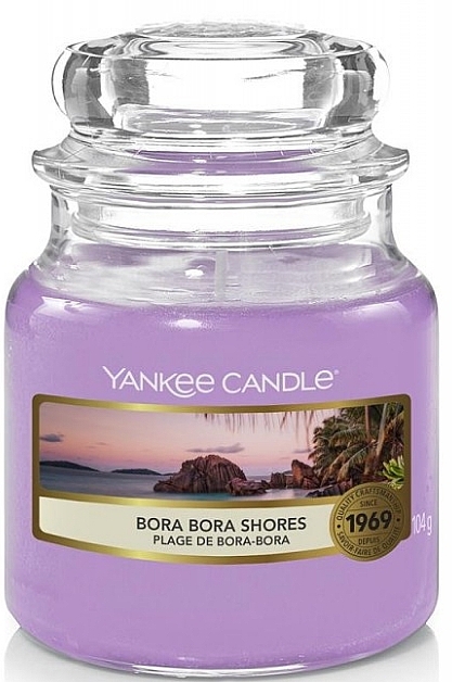Candle in Glass Jar - Yankee Candle Bora Bora Shores Votive Candle — photo N2