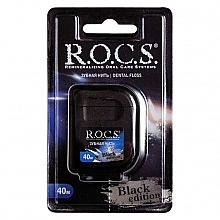 Fragrances, Perfumes, Cosmetics Dental Floss, 40m - R.O.C.S. Black Edition