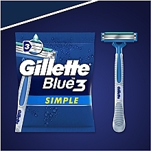 Disposable Razor Set, 8 pcs - Gillette Blue 3 Simple — photo N58