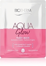 Fragrances, Perfumes, Cosmetics Moisturizing Glow Facial Sheet Mask - Biotherm Aqua Glow Flash Mask
