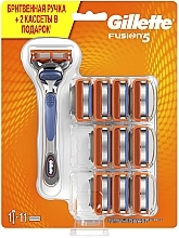 Set - Gillette Fusion 5 (razor + rem/cass/11psd) — photo N1