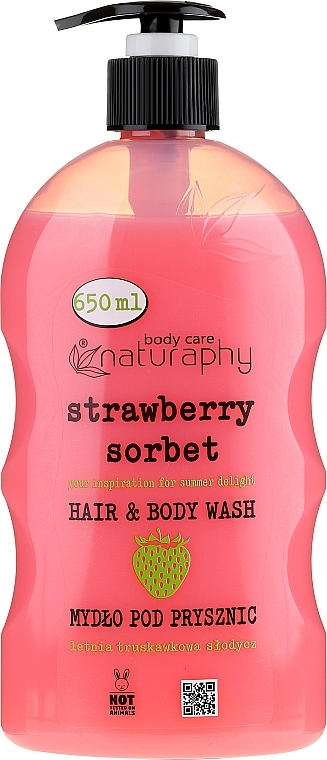 Shampoo-Shower Gel "Strawberry & Aloe Vera" - Naturaphy — photo N5