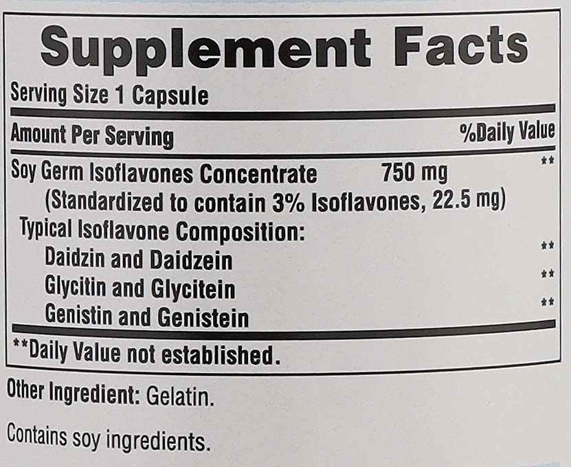 Supplement 'Soy Isoflavones', 750 mg - Puritan's Pride Non-GMO Soy Isoflavones 750 mg — photo N3