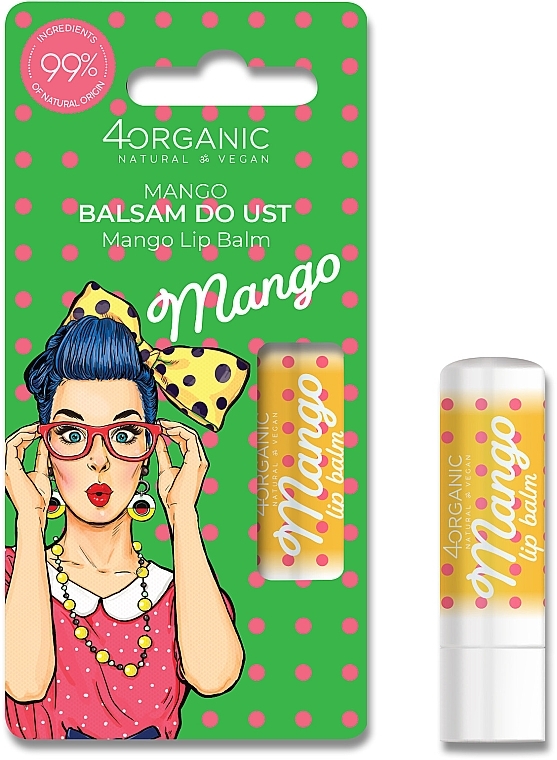 Mango Lip Balm - 4Organic Pin-up Girl Mango Lip Balm — photo N1