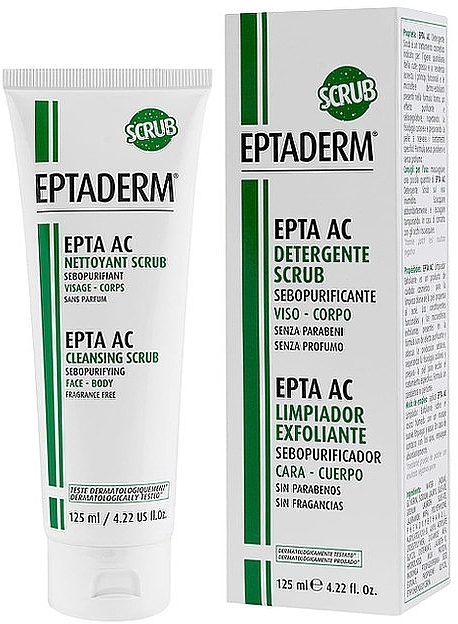 Cleansing Face Scrub for Oily Skin - Eptaderm Epta AC Cleansing Scrub — photo N1