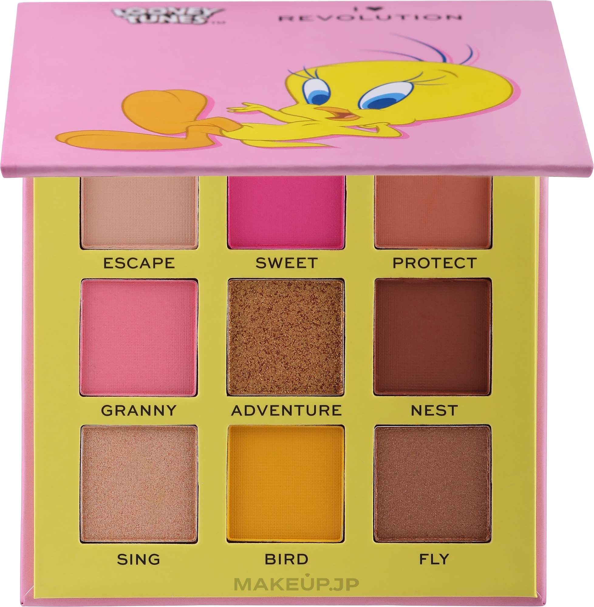 Eyeshadow Pallete - I Heart Revolution Looney Tunes Tweety Bird Shadow Palette — photo 9 g