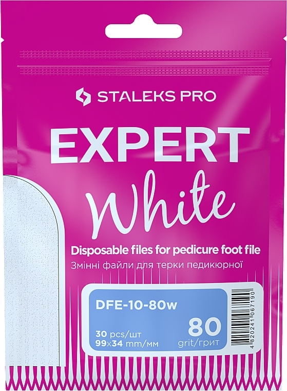 Foot File Refills, 80 grit - Staleks Pro Expert White — photo N1