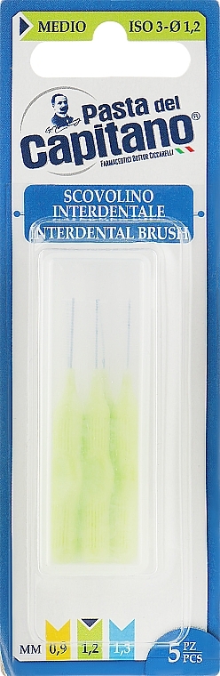 Interdental Brushes Set, green - Pasta Del Capitano Interdental Brush Medium 1.2 mm — photo N1