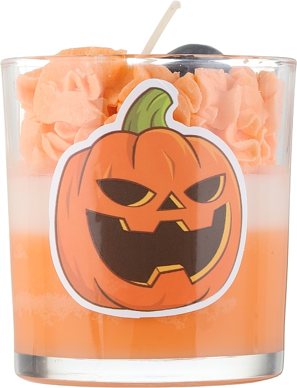 Halloween Decorative Candle, pumpkin with smile - KawiLamowski Scented Candle — photo N1