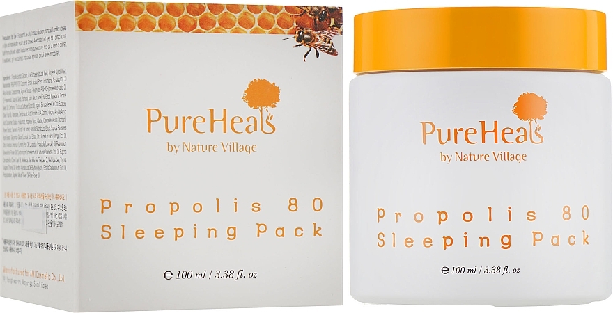 Propolis Extract Moisturizing Night Face Mask  - PureHeal's Propolis 80 Sleeping Mask — photo N1