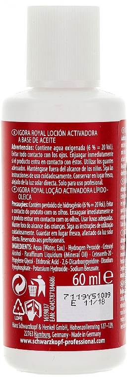 Oil Developer 6% - Schwarzkopf Professional Igora Royal Oxigenta — photo N2