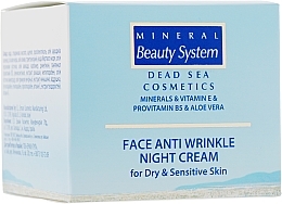 Fragrances, Perfumes, Cosmetics Anti-Wrinkle Night Face Cream for Dry & Sensitive Skin - Mineral Beauty System Face Anti Wrinkle Night cream