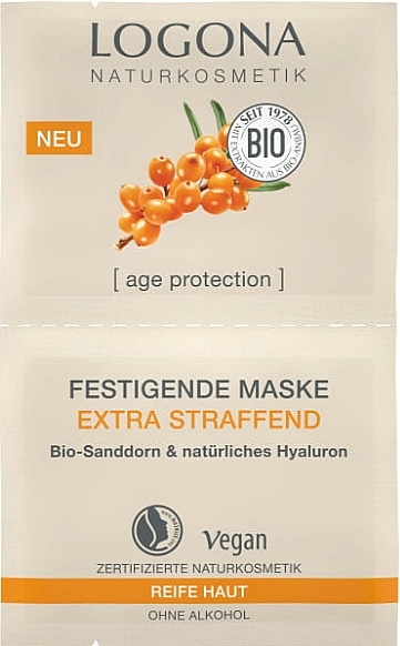 Firming Face Cream "Sea Buckthorn" - Logona Age Protection Extra-Firming Firming Mask — photo N1